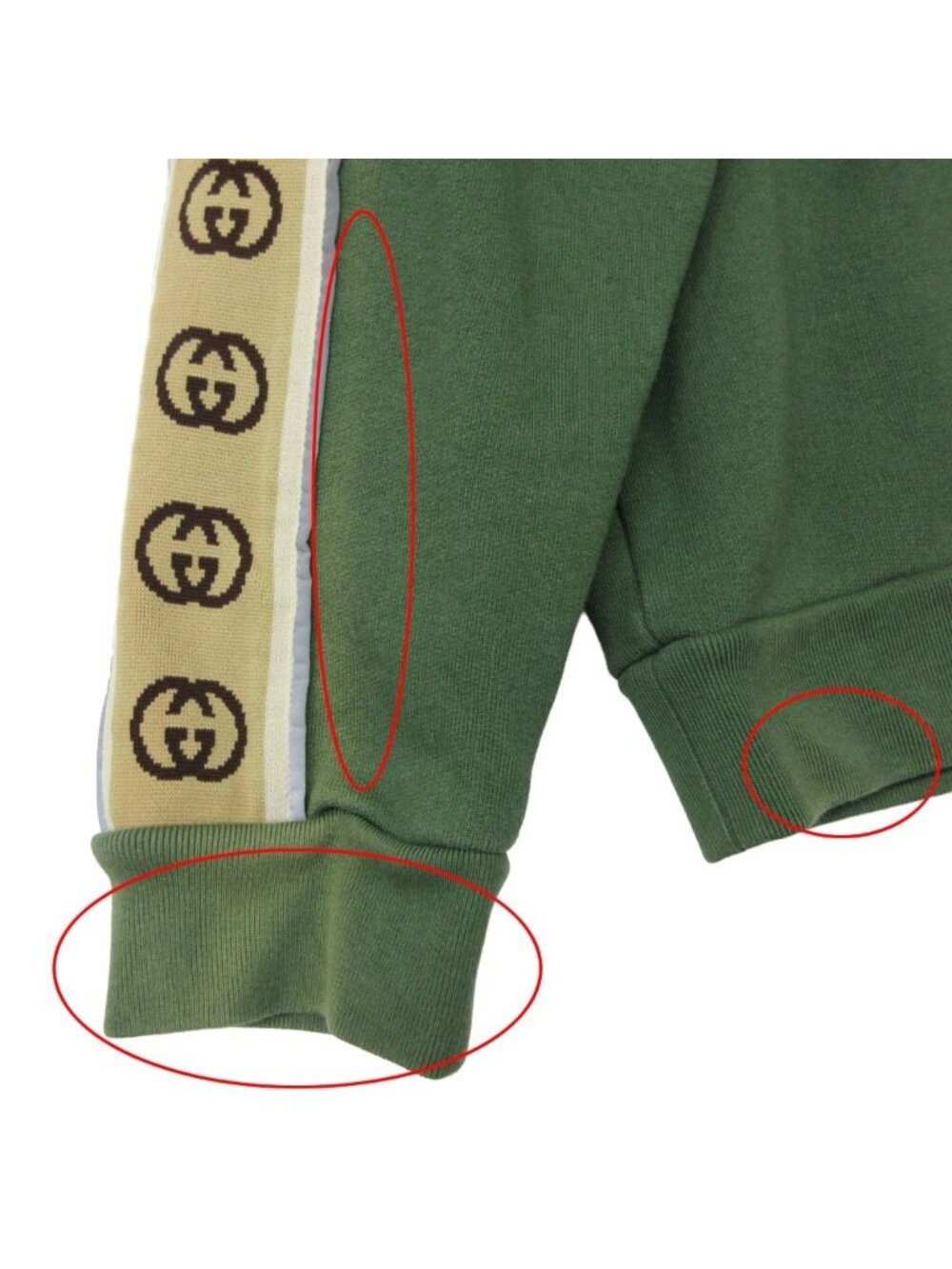 ★SOLD★ Gucci Set GG Logo Hooded Hoodie Jersey Sweatshirt Logo Track Pants Green - Picture 7 of 10